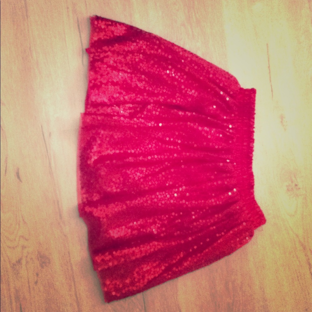 Red Sparkly Kids' Skirt